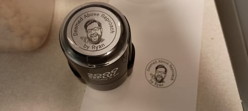 Customer photo review of Face Stamp (Self-Inking Stamp)
