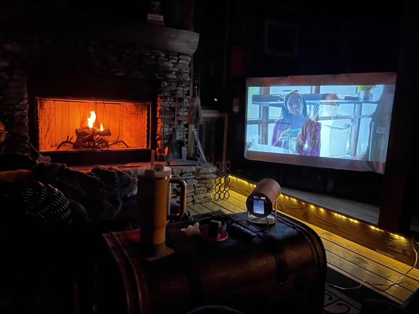 Customer photo review of 4Home™ Portable Smart Projector 4k with built-in Apps