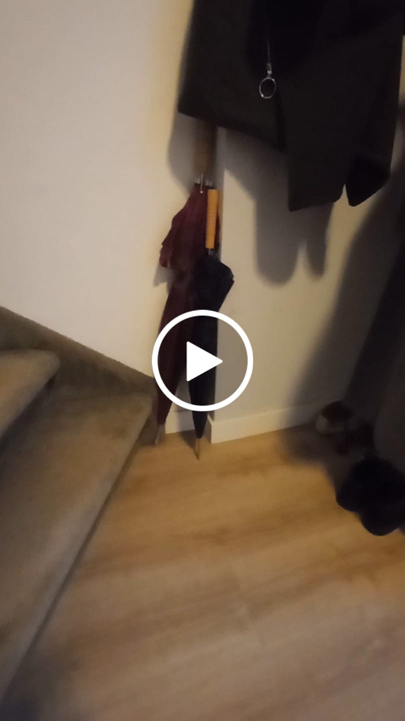 Customer video review of Paraplubak Industrieel Design | Gecoat Metaal | 15,5x15,5x49cm