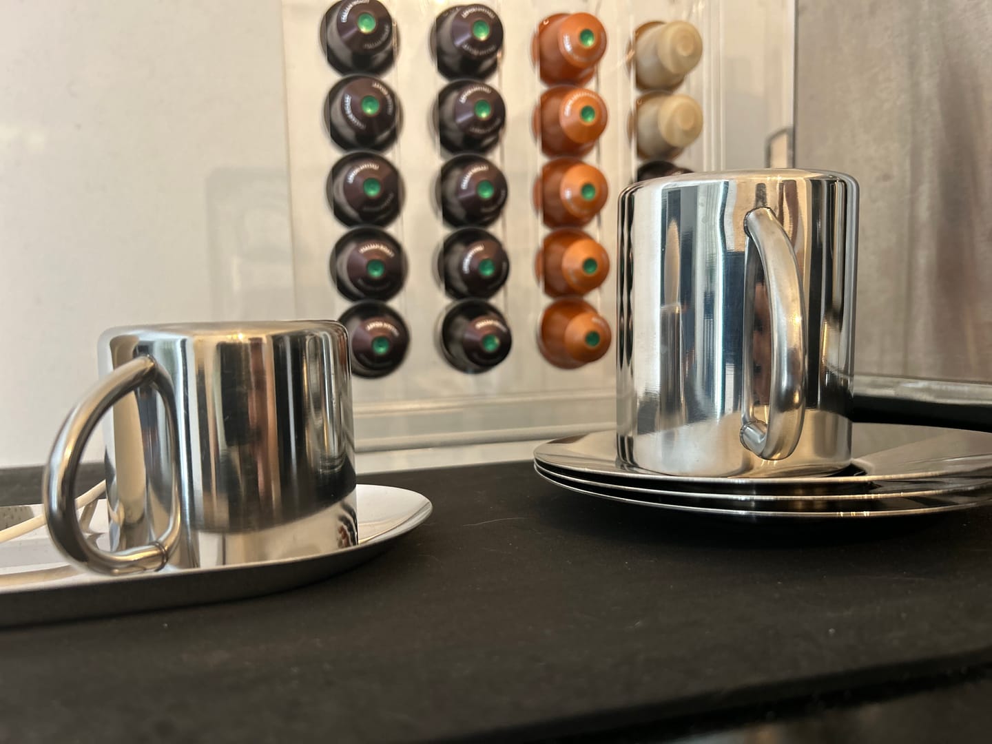 Customer photo review of Double-Layer Glossy Stainless Steel Cups