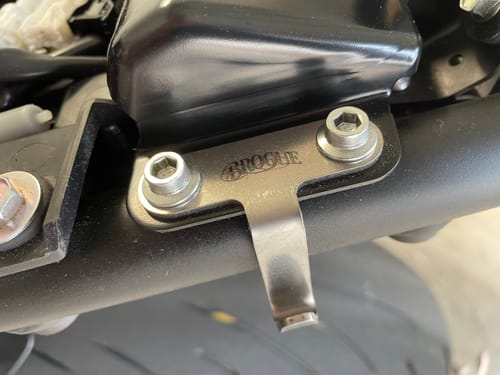 Customer photo review of XSR900 Helmet Hook (lock) 2022+