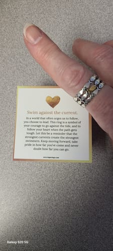 Customer photo review of Swim Against The Current Ring
