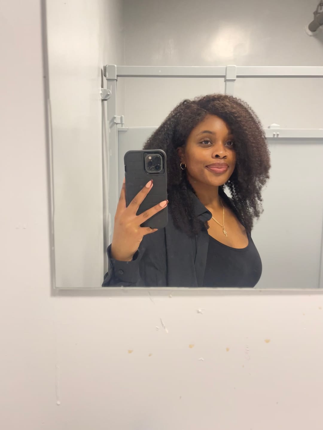 Customer photo review of Undetectable Skin Melt Clear Lace Kinky Curly Brazilian 13 x 6 Lace Front Wig LFC09