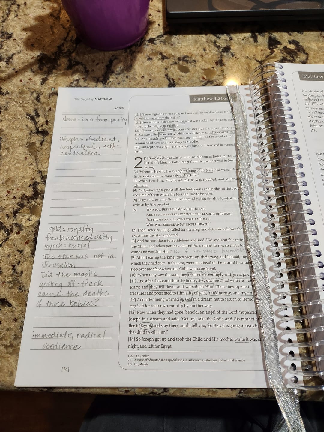 Customer photo review of Spiral Bible™ - NASB - New Testament - Flake