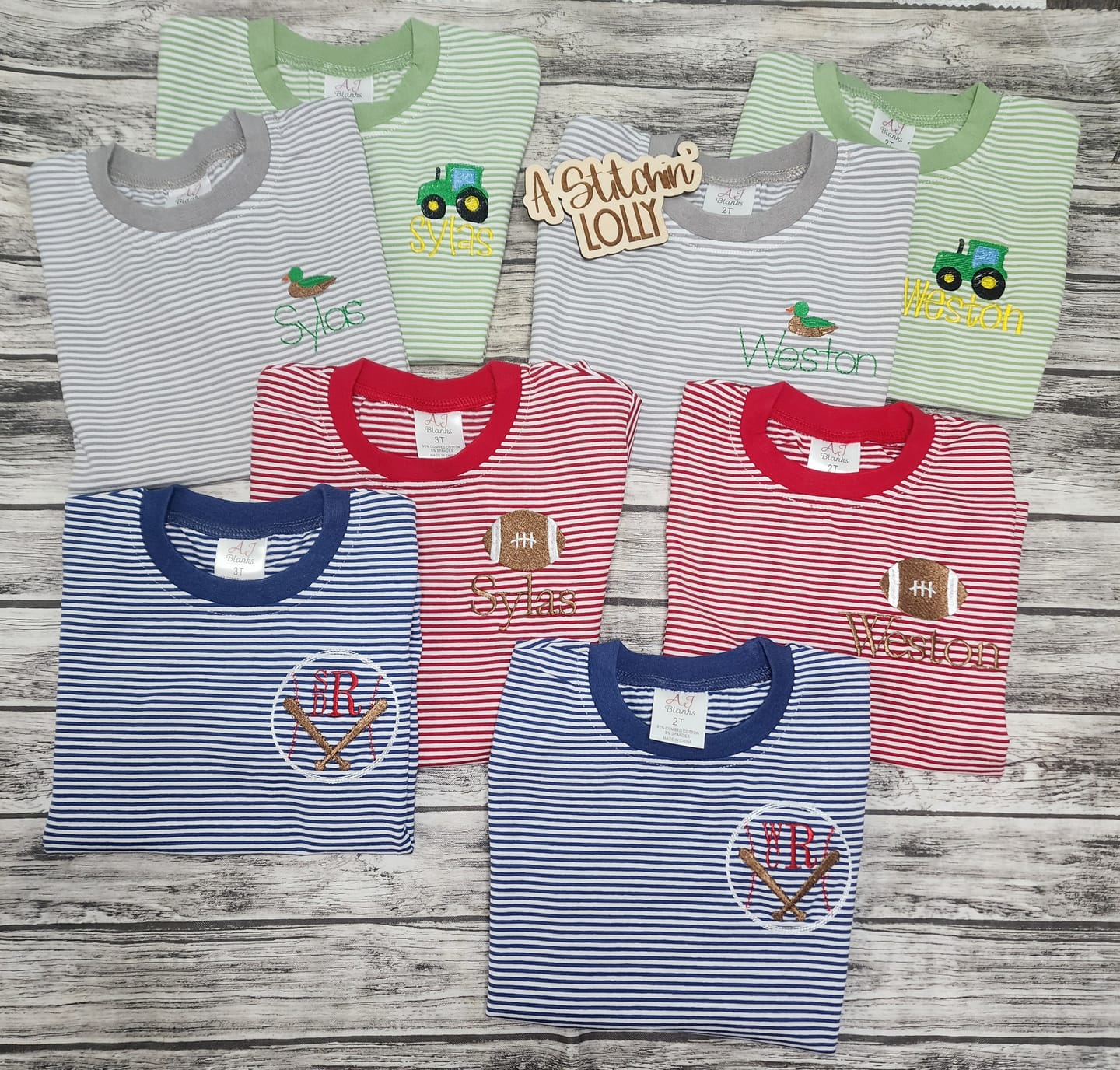 Customer photo review of Unisex Stripe Short Sleeve Shirt