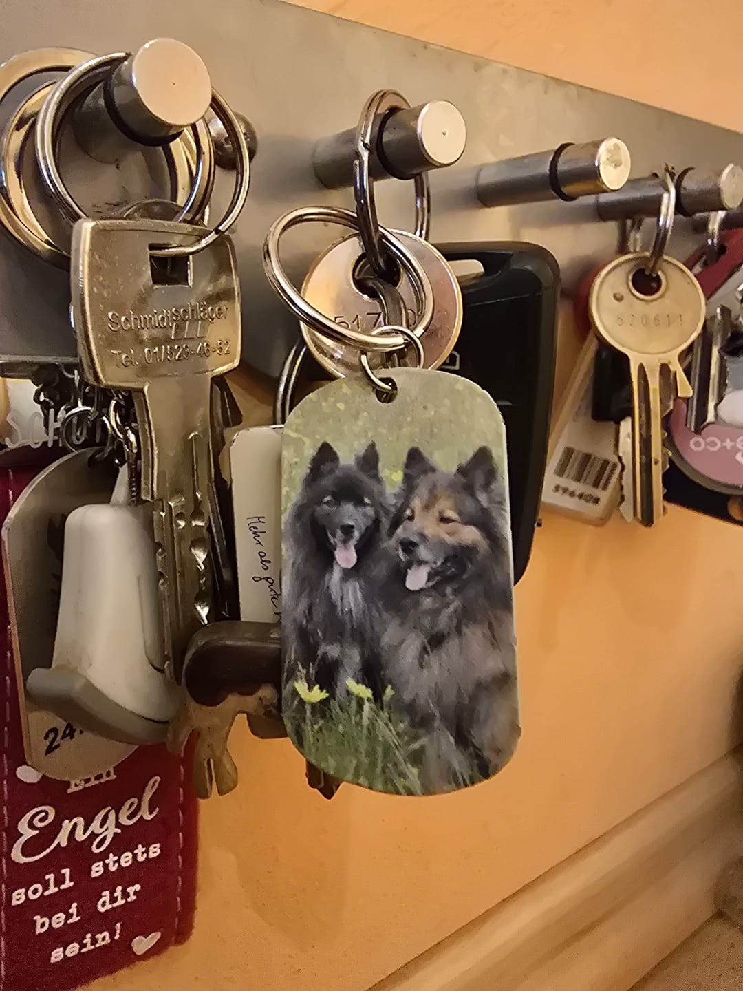Customer photo review of Für immer im Herzen - Individueller Dog Tag Schlüsselanhänger