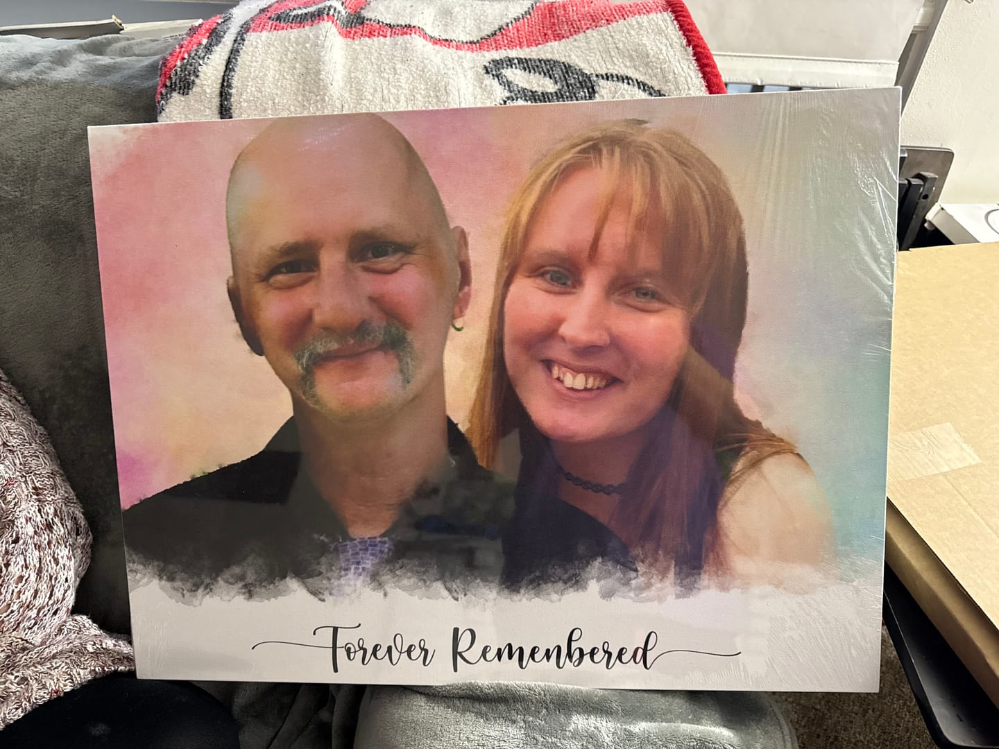 Customer photo review of Custom Memorial Portrait
