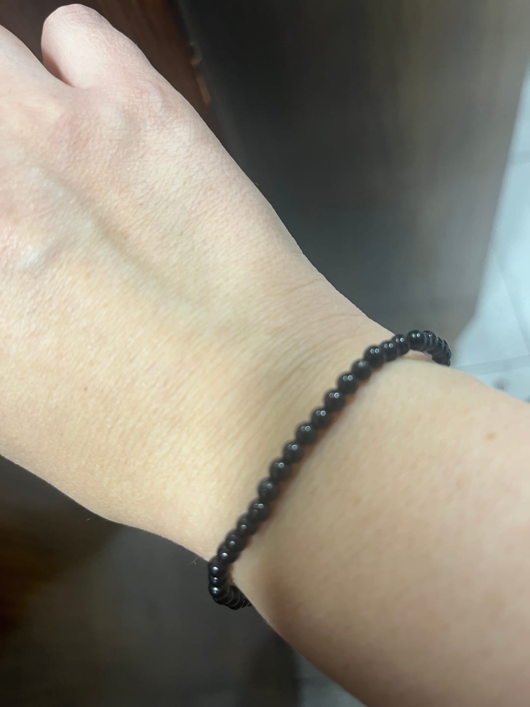 Customer photo review of Pulsera Turmalina negra | 4mm | Limpieza - Protección