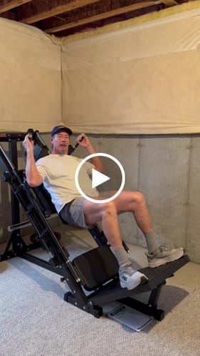 Customer video review of RitFit BLP01 45 Degree 3-In-1 Leg Press Hack Squat and Calf Raise Machine - Pink