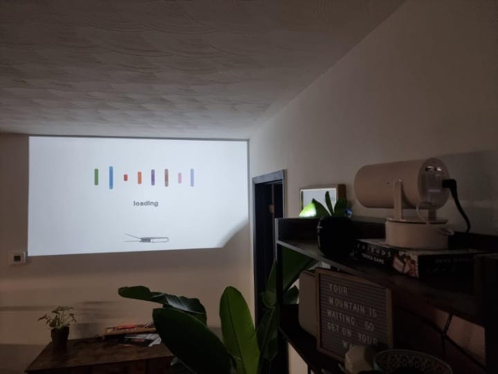Customer photo review of 4Home™ Portable Smart Projector 4k with built-in Apps