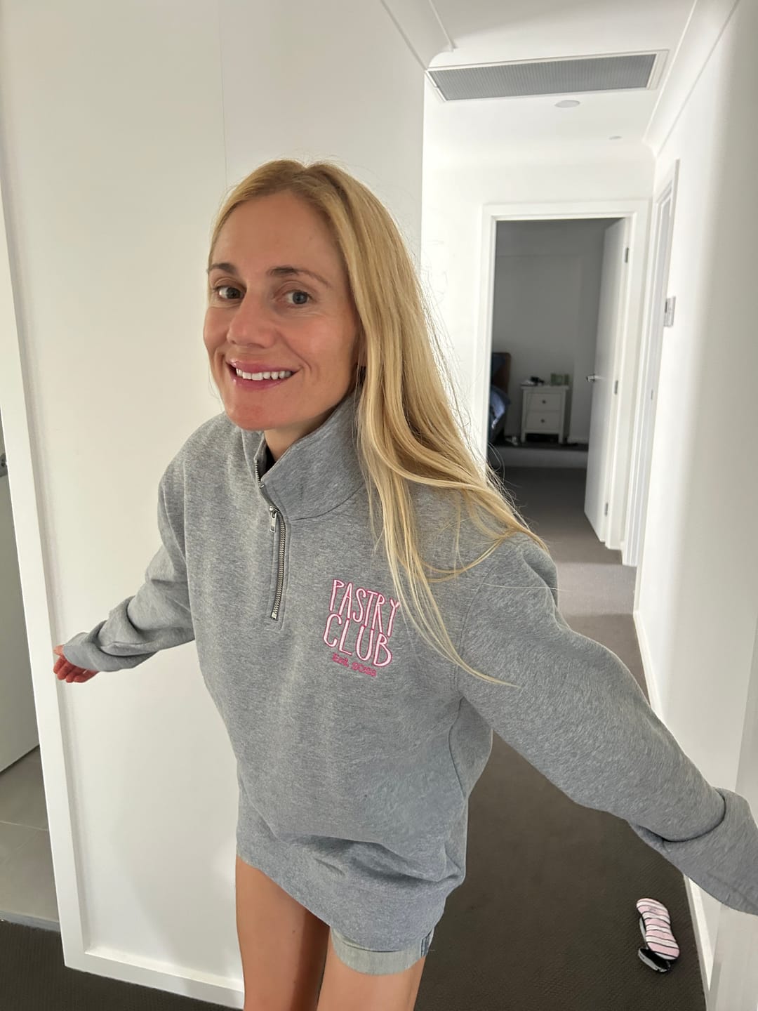 Customer photo review of CUSTOM Women's 1/4 Zip Crewneck