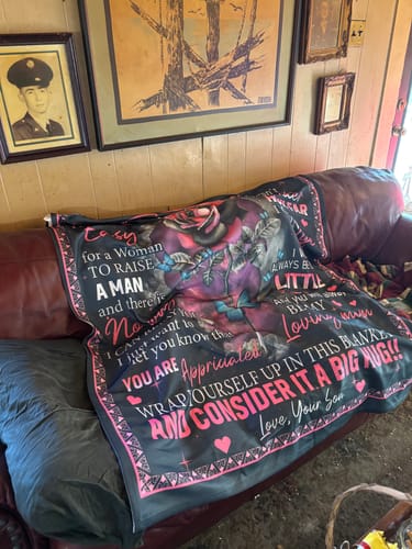 Customer photo review of Mom - You Are Appreciated - Blanket From Son