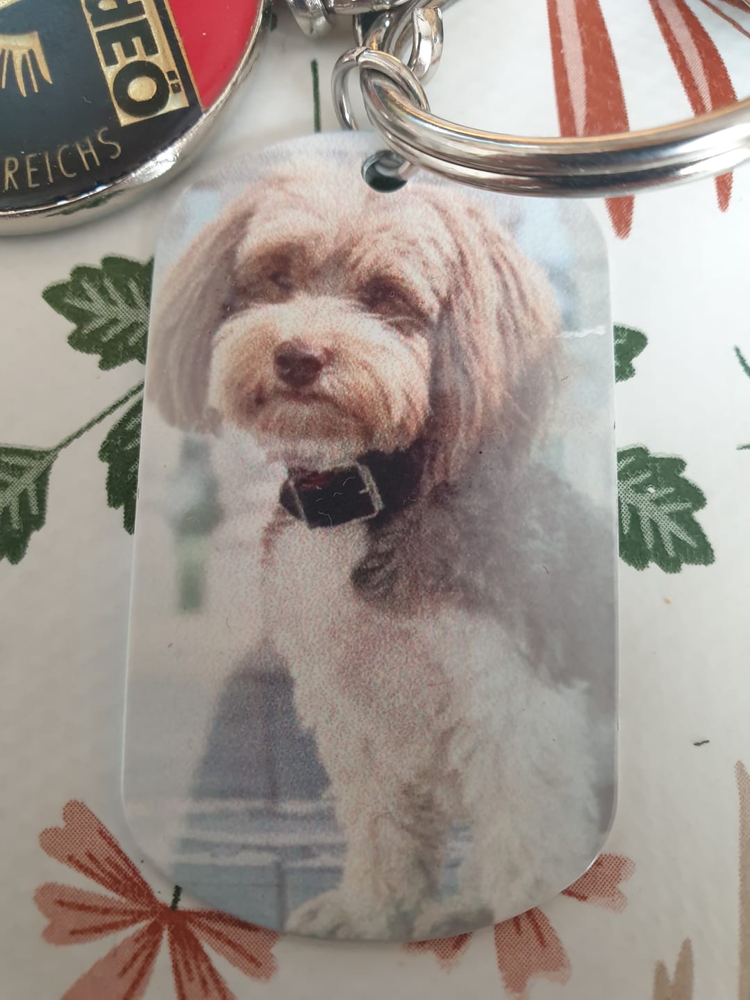 Customer photo review of Für immer im Herzen - Individueller Dog Tag Schlüsselanhänger