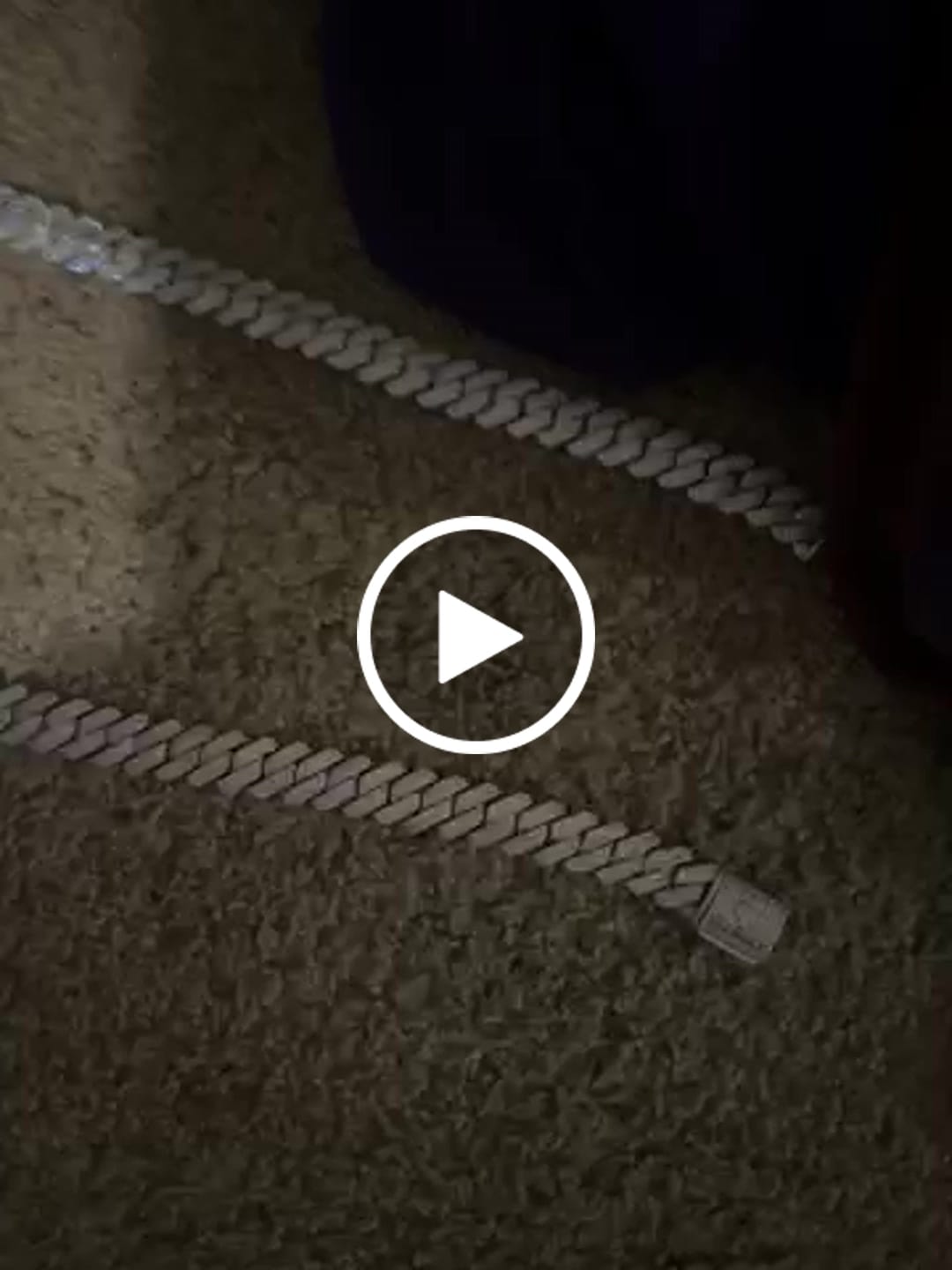 Customer video review of 20mm Monaco Chain - White Gold