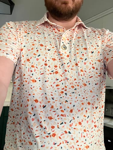 Customer photo review of Terrazzo Goldfish Polo White