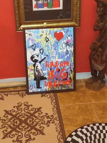 Customer photo review of Dream Big Dreams - Banksy Warhol Mashup