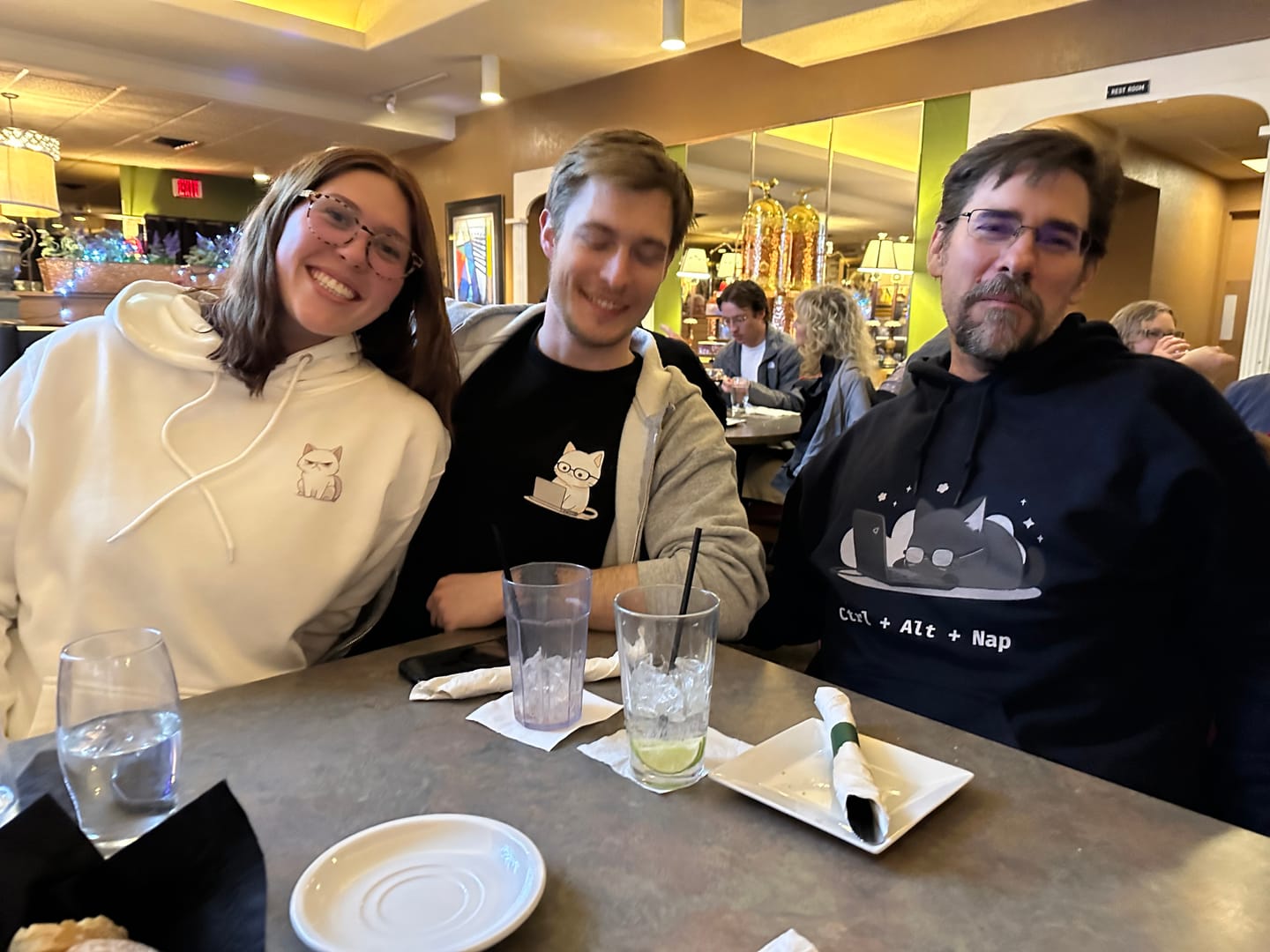Customer photo review of Cat Ctrl + Alt + Nap Hoodie
