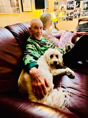 Customer photo review of Ugly Faux Knit Christmas Vacation Sweater