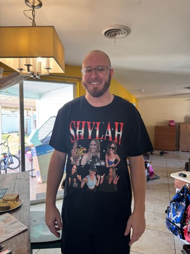 Customer photo review of CUSTOM VINTAGE TEE
