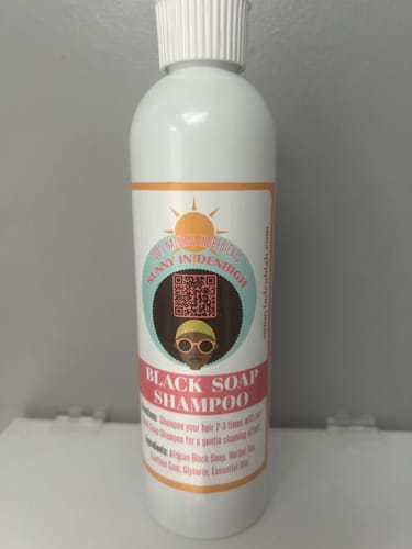 Customer photo review of Black Soap Shampoo