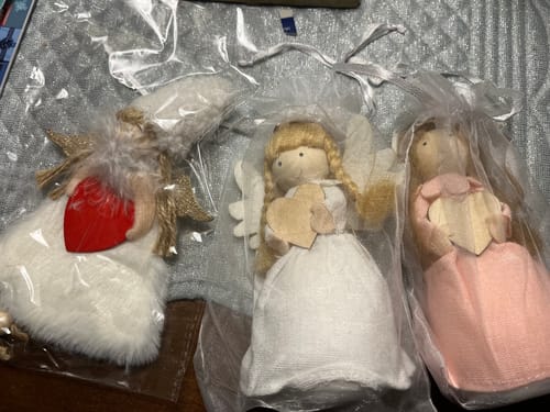 Customer photo review of Handcrafted Personalized Christmas Guardian Angels – Meaningful Holiday Gift of Love & Protection