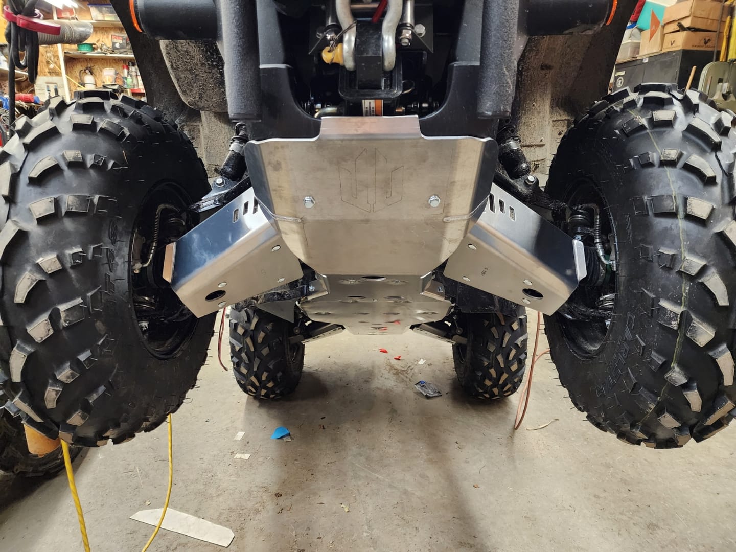 Customer photo review of Aluminum Central Skid Plates for Suzuki King Quad 500/750