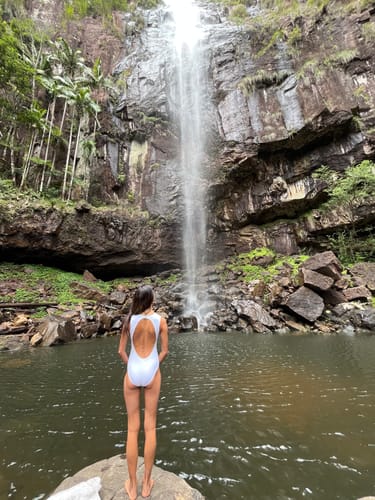 Customer photo review of Open Scale One Piece Swimsuit With Metal Clutch