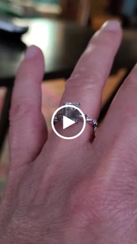 Customer video review of Solitaire Art Deco 1.7ct Emerald Cut CZ Ring in Sterling Silver