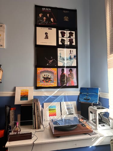 Customer photo review of 12" Vinyl Record Display Frame - LP Wall Storage