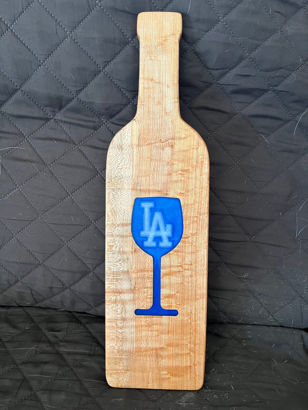 Customer photo review of 18x5" Wine Bottle Serving Board Acrylic Router Template