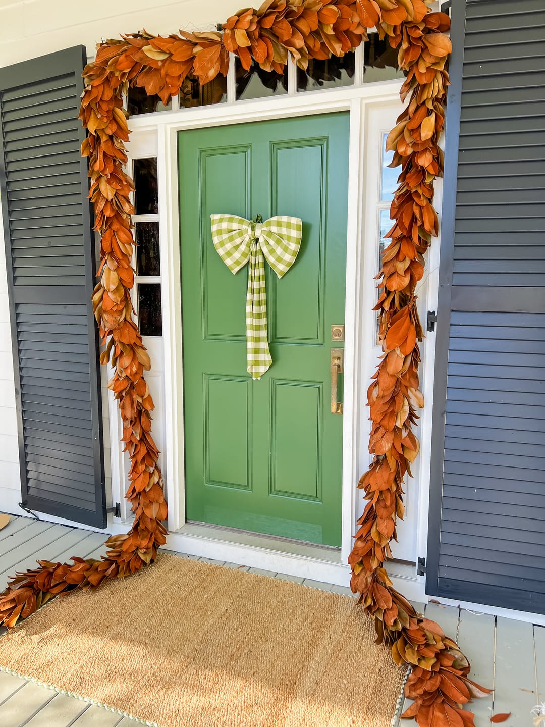 Customer photo review of Braided Jute Doormat in Basil