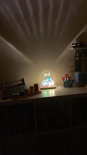 Customer photo review of Traktor Nachtlicht mit eigenem Namen