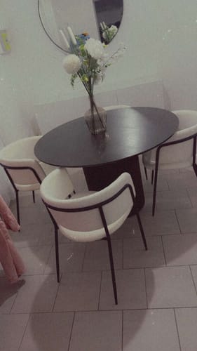 Customer photo review of HAVANA - Table a manger 6 personnes en pin massif noir D120