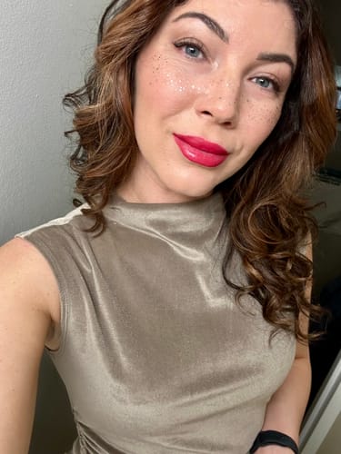 Customer photo review of Silver Glitter Freckles Makeup Patches
