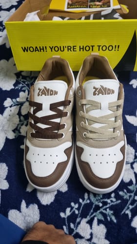 Customer photo review of SHARK Soil Brown Men's casual sneaker