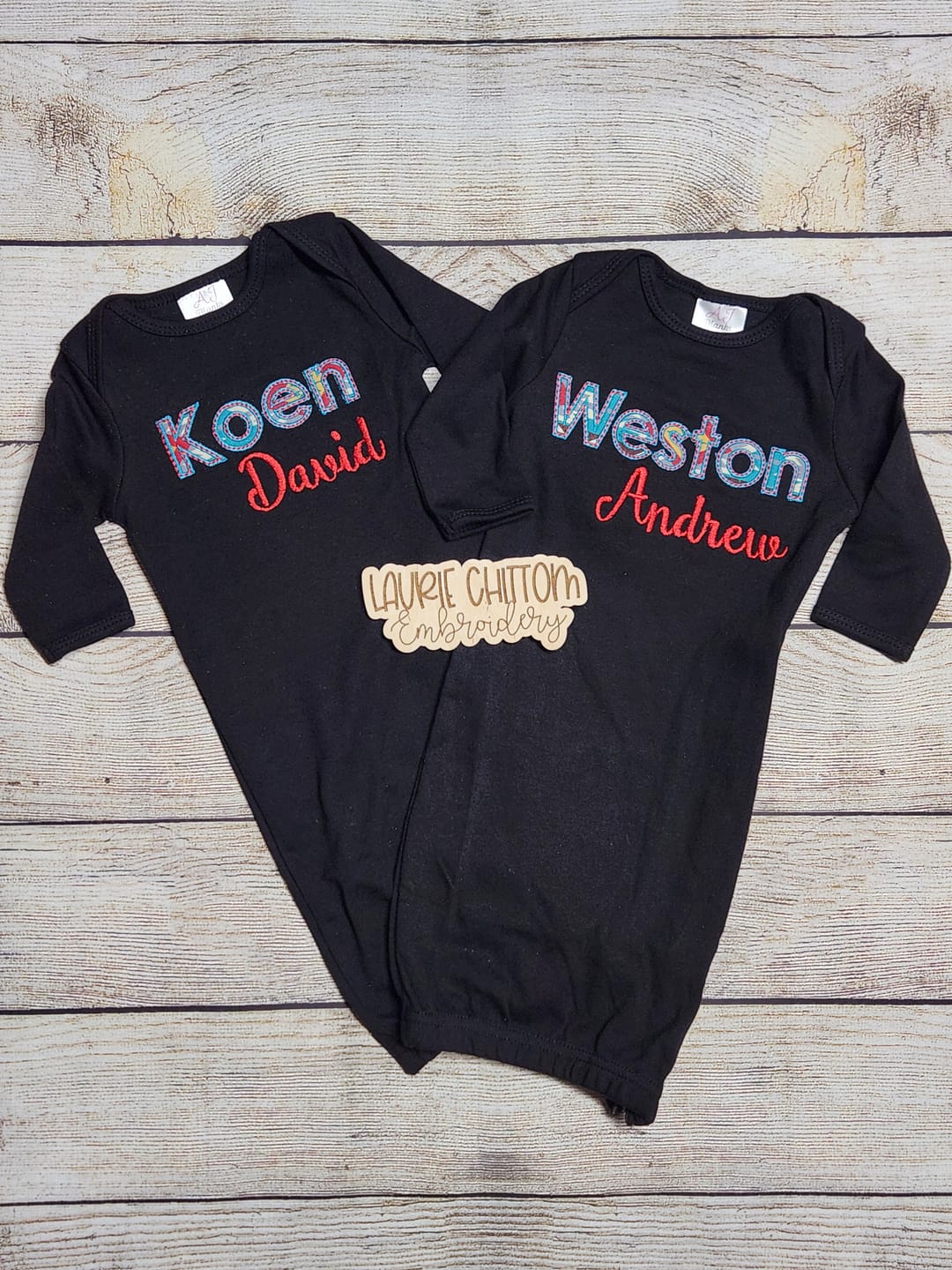 Customer photo review of Unisex Baby Gown with Hidden Zipper