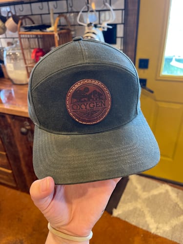 Customer photo review of Waxed Canvas Custom Leather Patch Hat