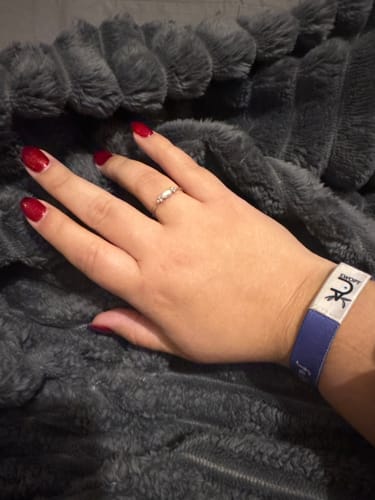 Customer photo review of The Purest Love Matching Oval Cut Opal Ring