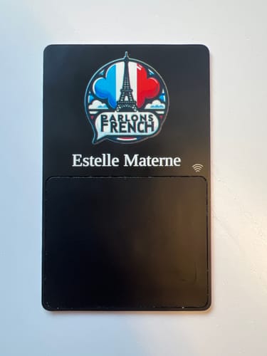 Customer photo review of Custom Metal NFC Business Card (Vertical Style)