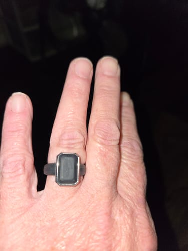 Customer photo review of Emerald Collection- Silicone Rings with Metal Frame