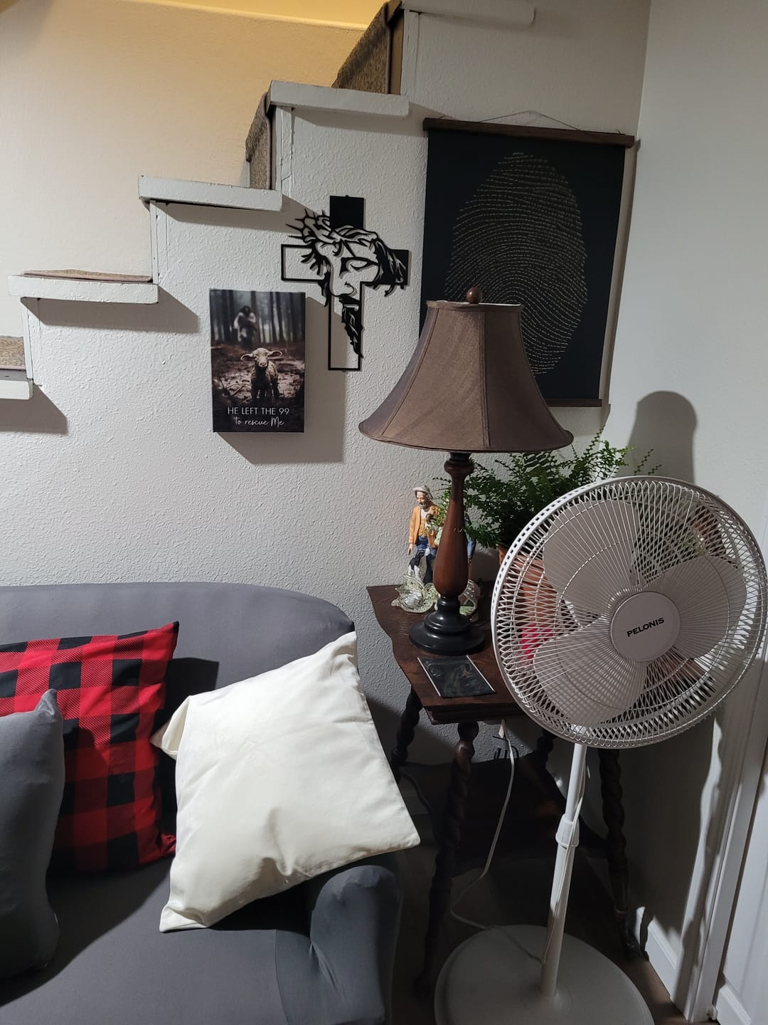 Customer photo review of He Left the 99 to Rescue Me, Jesus and Lost Sheep, Wall Art Canvas