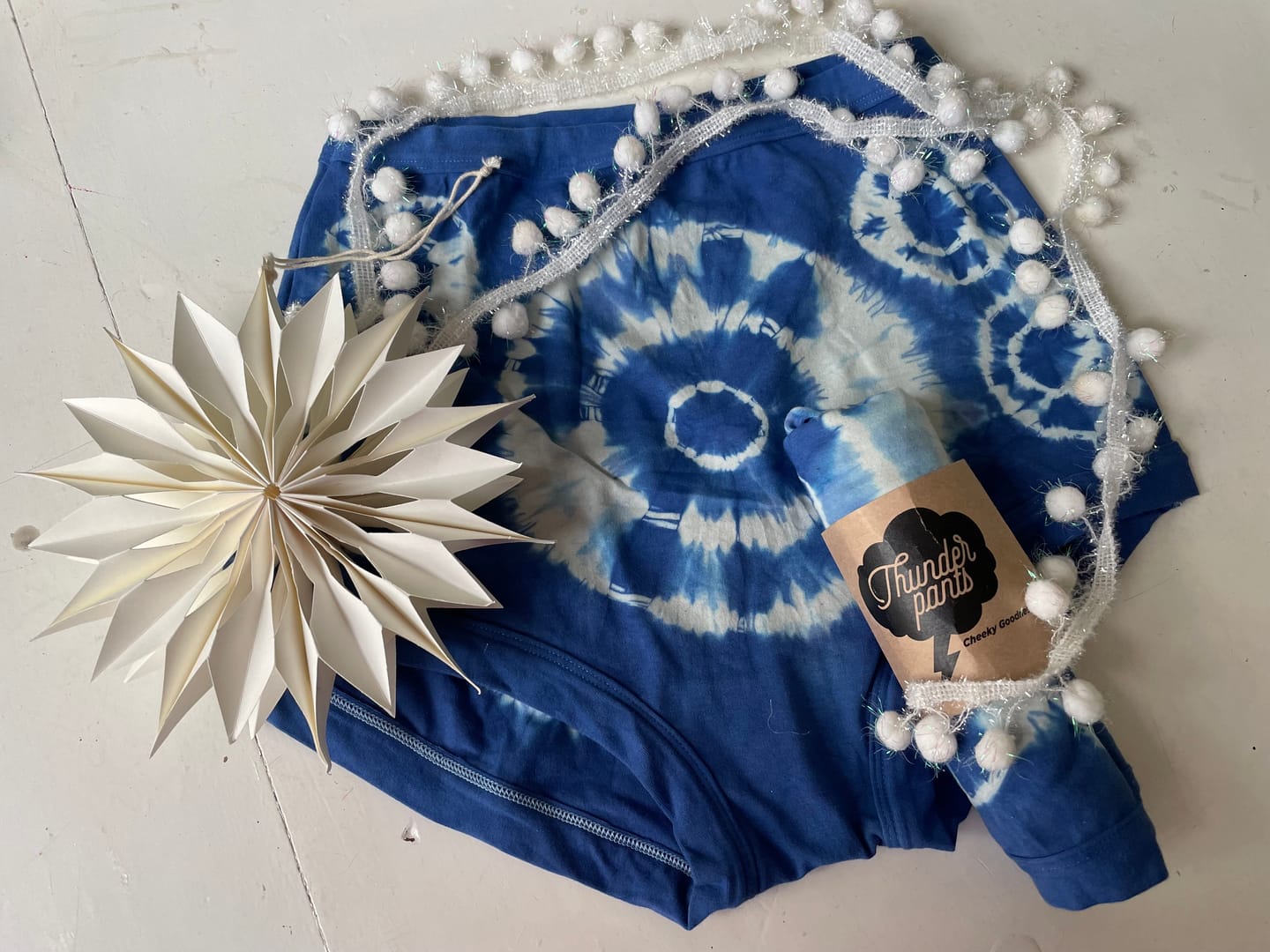 Customer photo review of Sky Rise Indigo Snowflakes