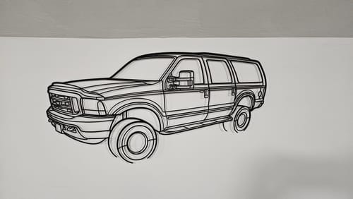 Customer photo review of Your Custom Car Silhouette Metal Wall Art