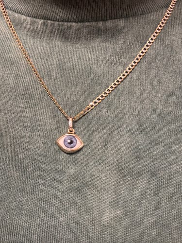 Customer photo review of Custom Mini Eye Pendant