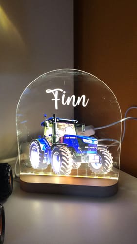 Customer photo review of Tractor - Nachtlampje met eigen naam