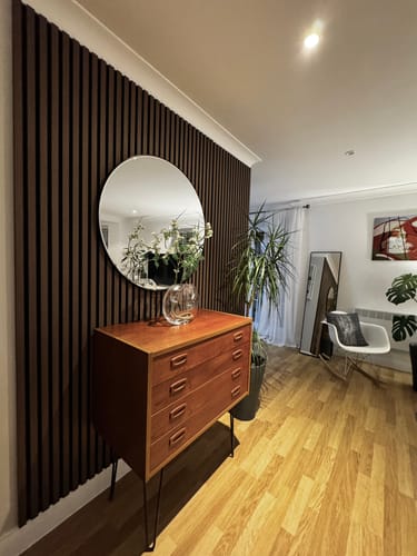 Customer photo review of Pack Of x2 240cm x 60cm Acoustic Slatted Wall Panels (Multiple Colours)