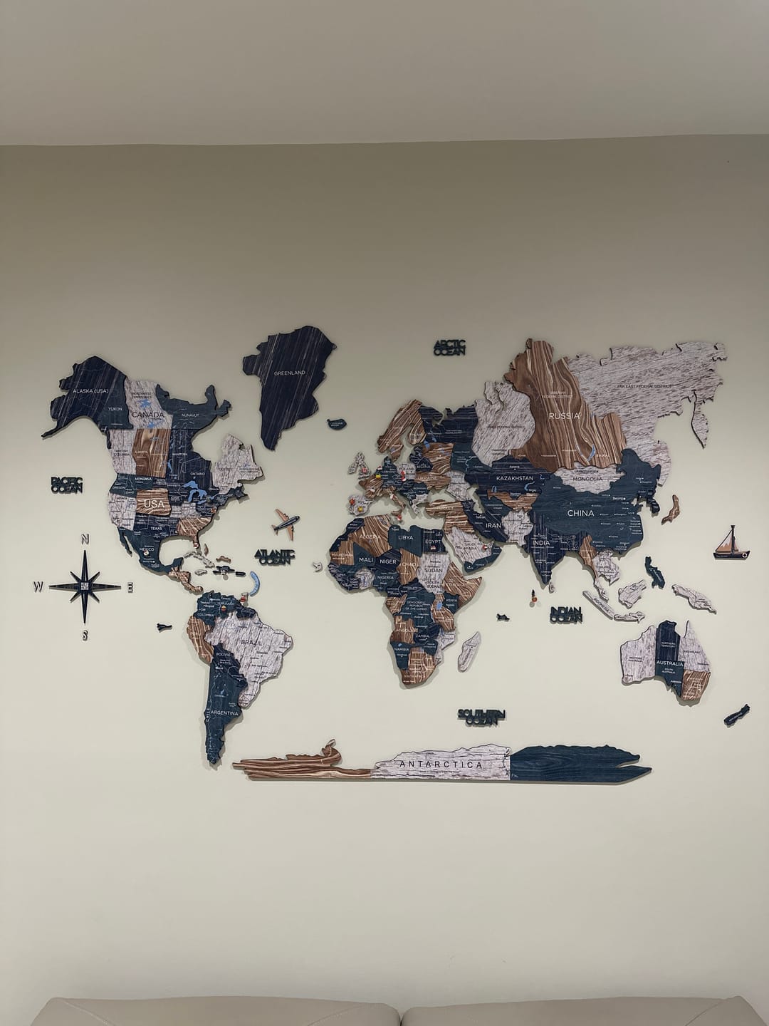 Customer photo review of 3D Wooden World Map Mystery