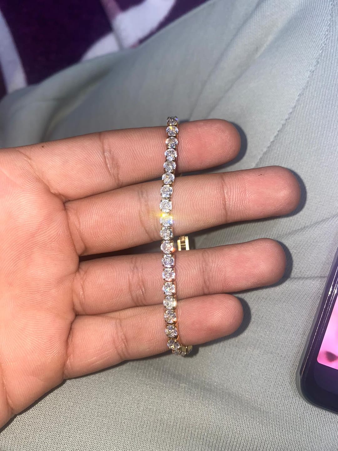 Customer photo review of Bratara Tennis Gold, 4mm