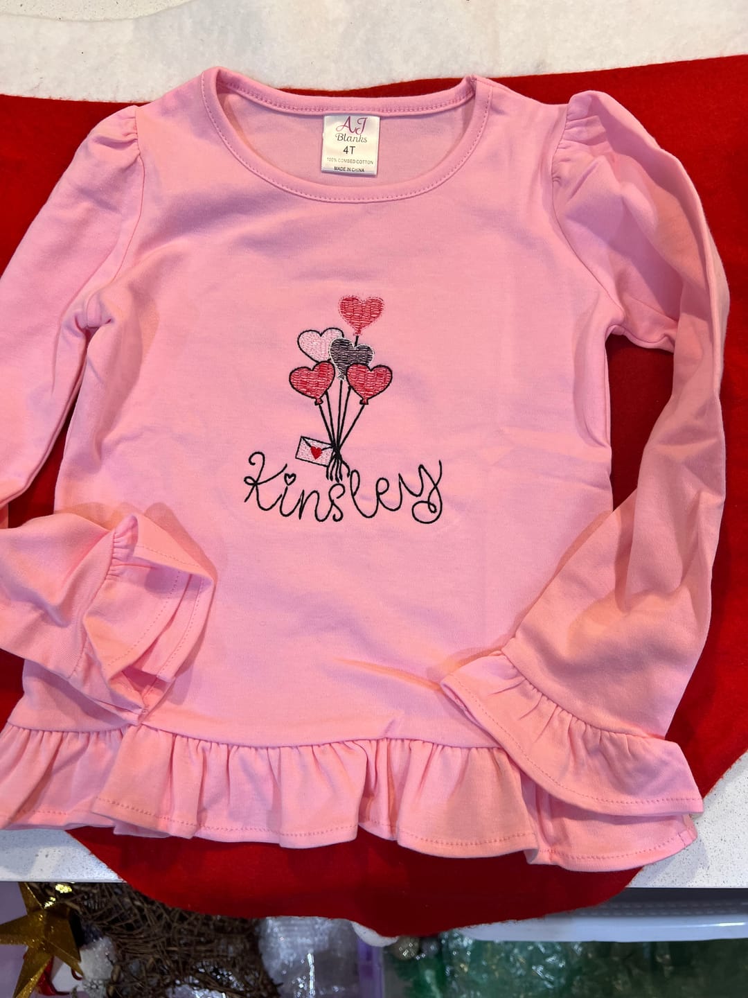 Customer photo review of Girl's Long Sleeve RUFFLE Shirts