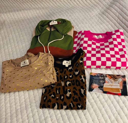 Customer photo review of Retro Blocked Quarter Zip Pullover